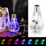 Mini USB Bulb Humidifier with Colorful LED Night Light – Aromatherapy Diffuser for Home, Office & Car