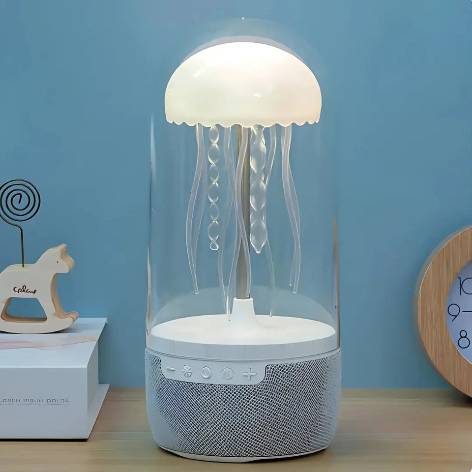 Jellyfish Bluetooth Speaker Lamp – Floating 3D LED Night Light, Color-Changing HiFi Stereo for Home Decor