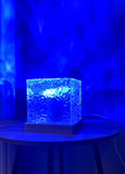 Water Ripple Cube Night Light – 16 Colors Crystal LED Table Lamp with Remote Control & USB Plug-in for Bedside