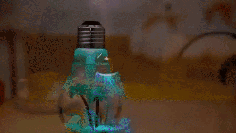 Mini USB Bulb Humidifier with Colorful LED Night Light – Aromatherapy Diffuser for Home, Office & Car