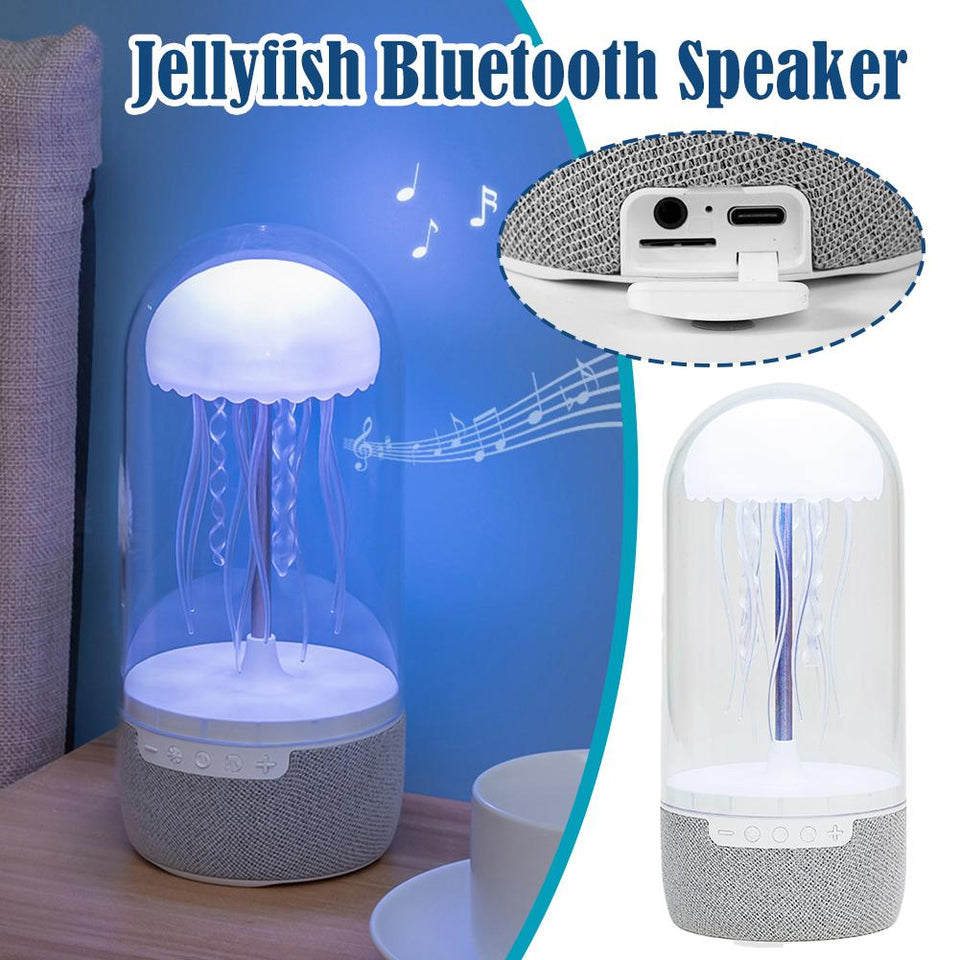 Jellyfish Bluetooth Speaker Lamp – Floating 3D LED Night Light, Color-Changing HiFi Stereo for Home Decor