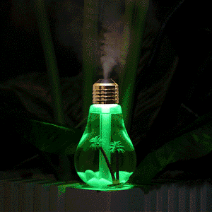 Mini USB Bulb Humidifier with Colorful LED Night Light – Aromatherapy Diffuser for Home, Office & Car